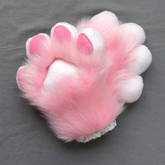 Fursuit Hand Paws "Candycane pink"