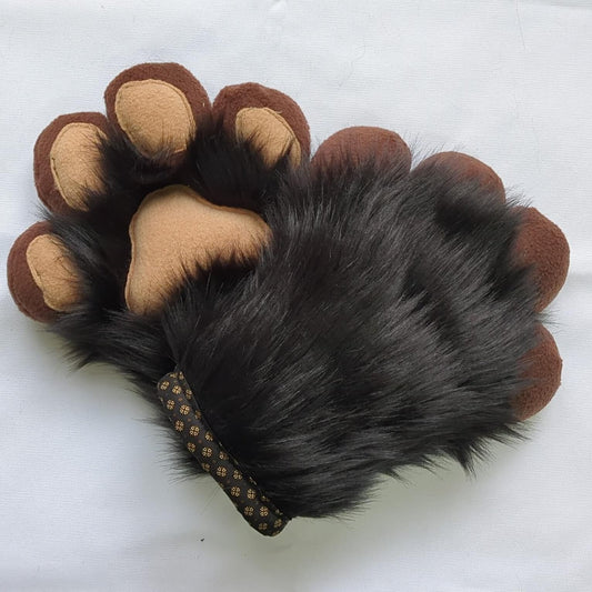 Fursuit Hand Paws "Black Bear" (brown)